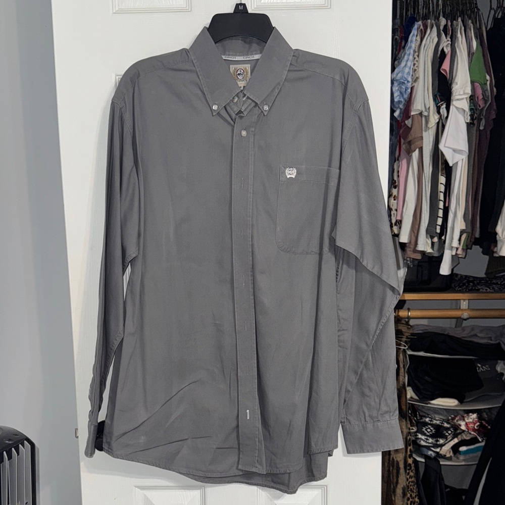 Cinch Men's Charcoal Button-Down Shirt